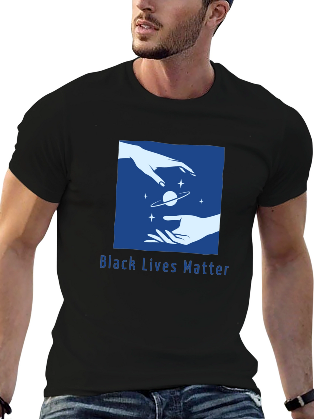 Black Lives Matter Graphic Tee - Celestial Hands Design