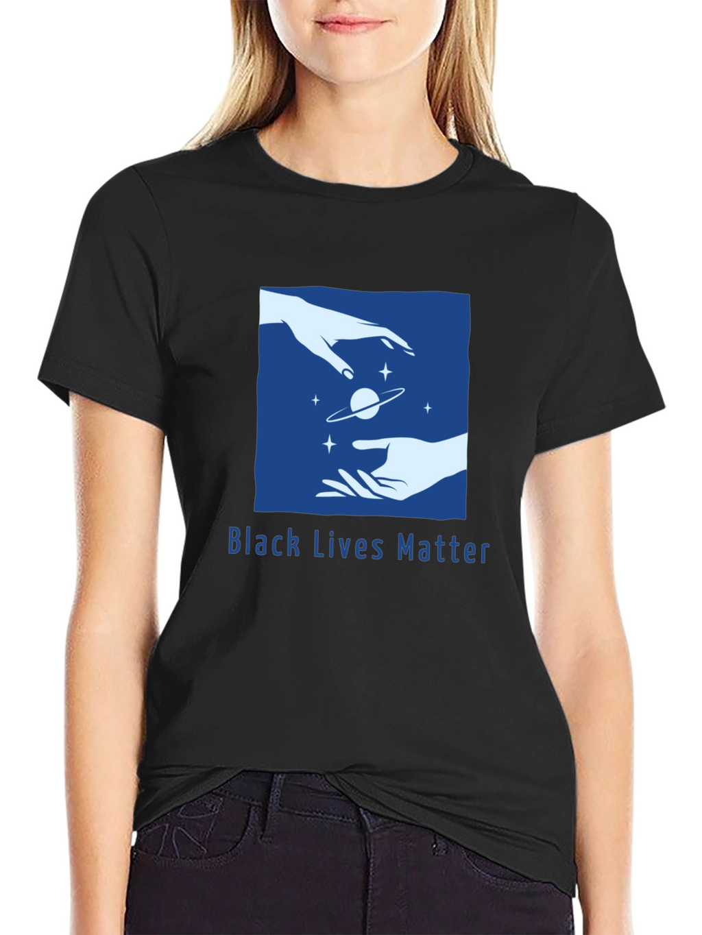 Black Lives Matter Graphic Tee - Celestial Hands Design