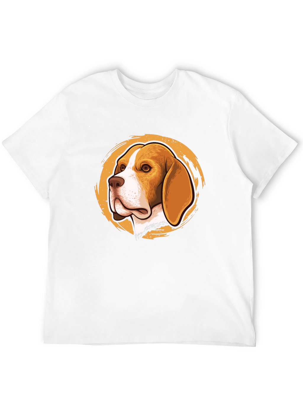 Beagle Dog Graphic Print Black T-Shirt