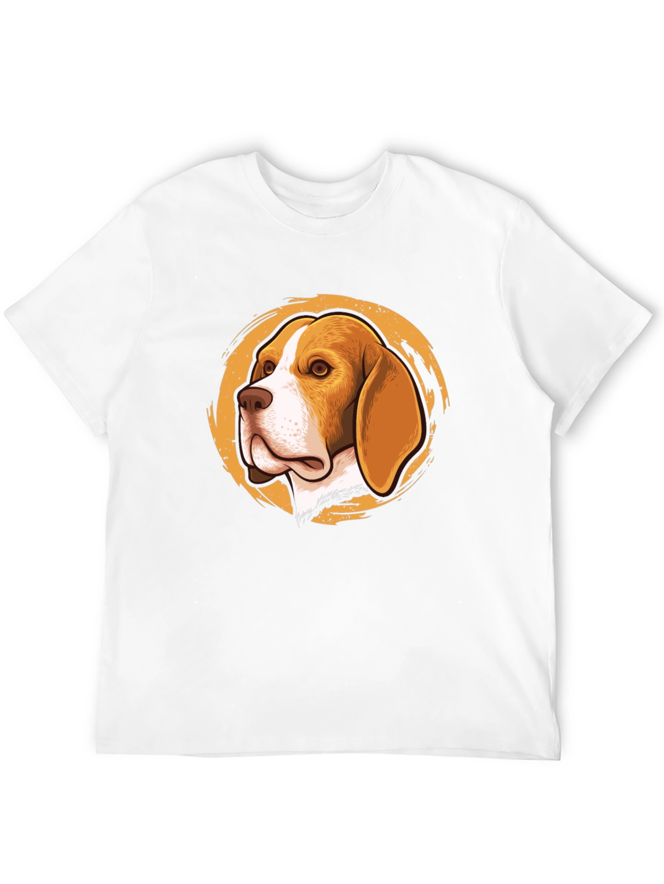 Beagle Dog Graphic Print Black T-Shirt