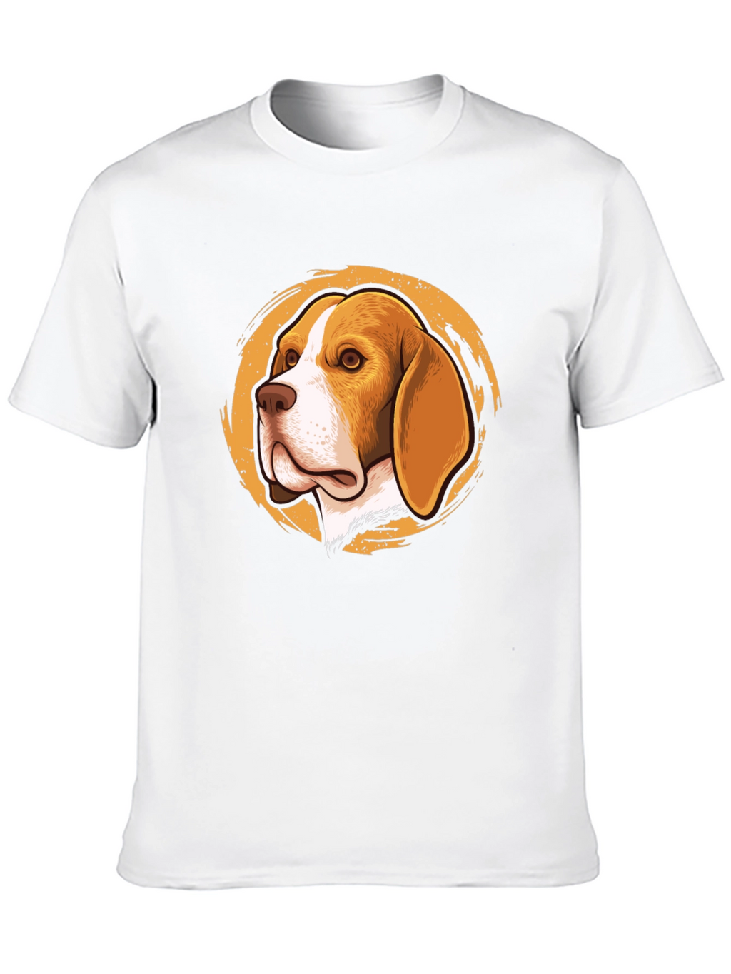 Beagle Dog Graphic Print Black T-Shirt