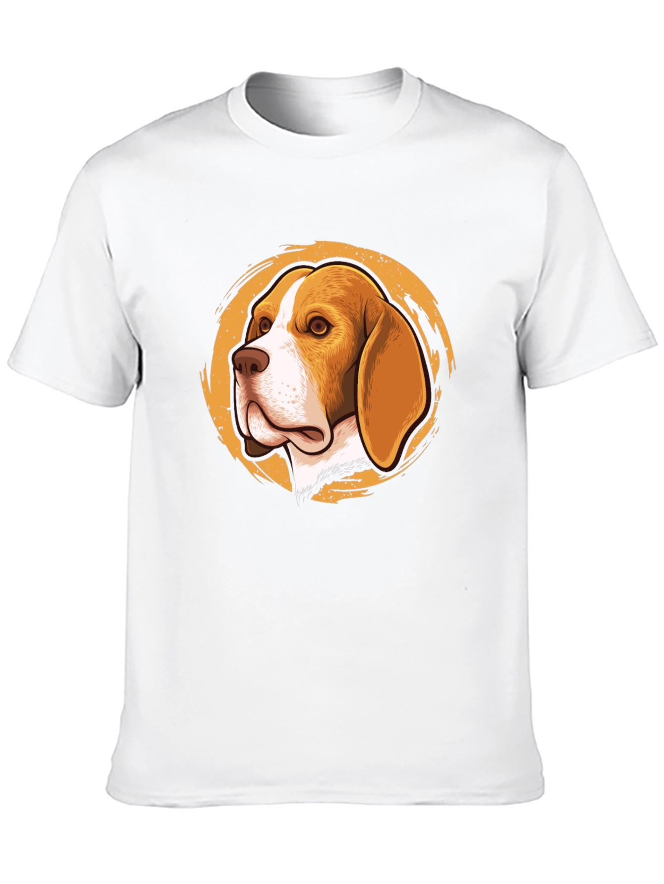 Beagle Dog Graphic Print Black T-Shirt