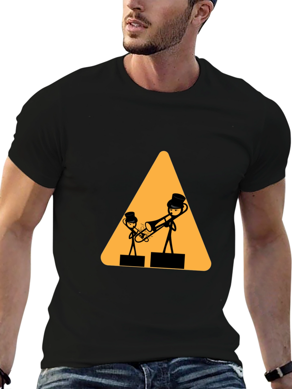 Novelty Musician Graphic T-Shirt