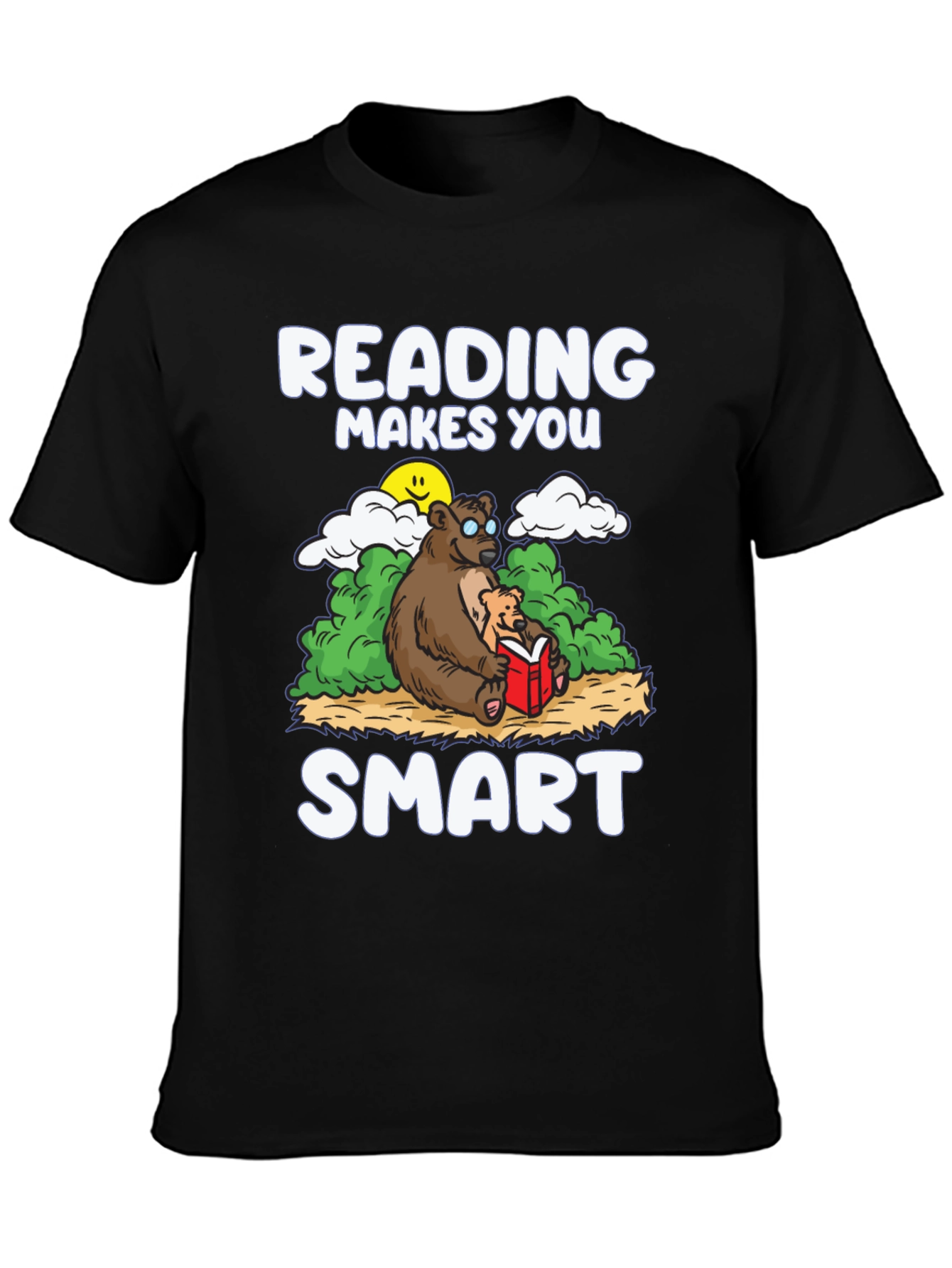 Reading Makes You Smart T-Shirt - Bear Design