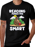 Reading Makes You Smart T-Shirt - Bear Design