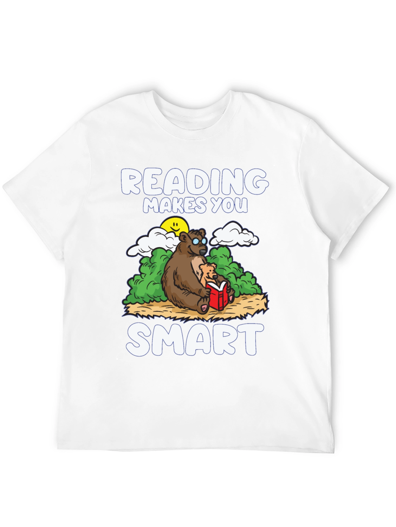 Reading Makes You Smart T-Shirt - Bear Design