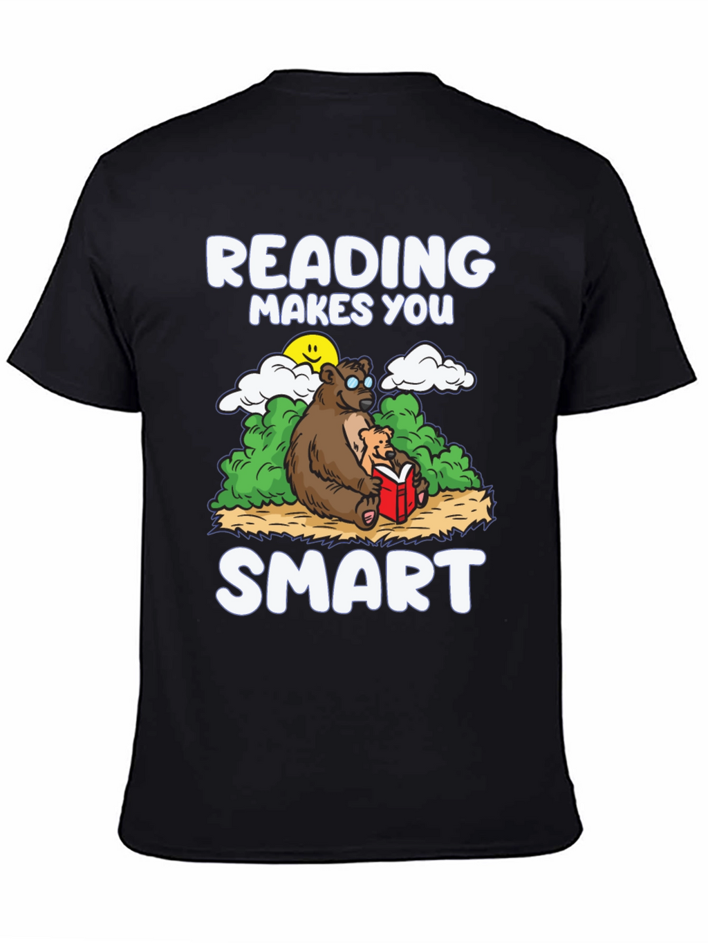 Reading Makes You Smart T-Shirt - Bear Design