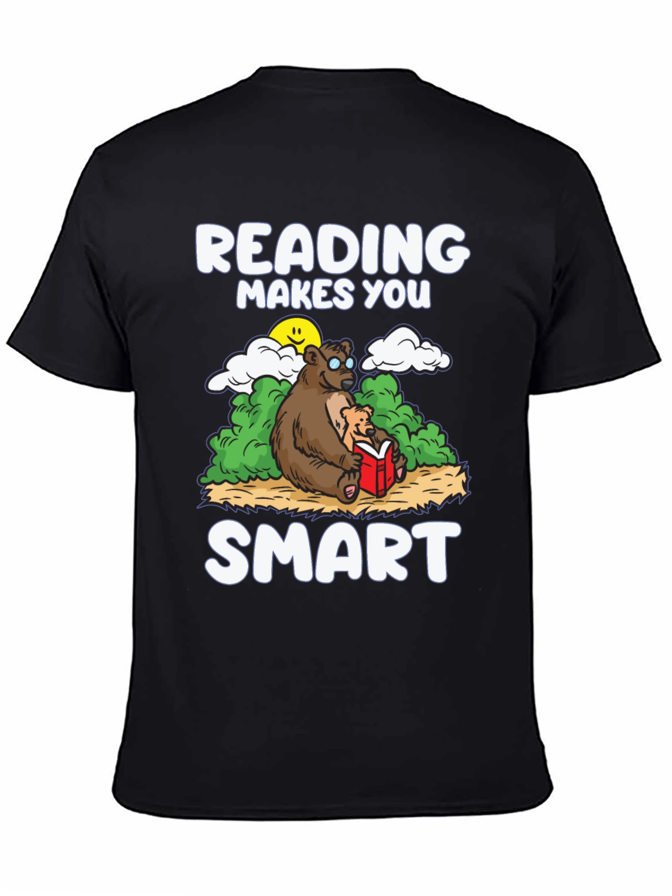 Reading Makes You Smart T-Shirt - Bear Design
