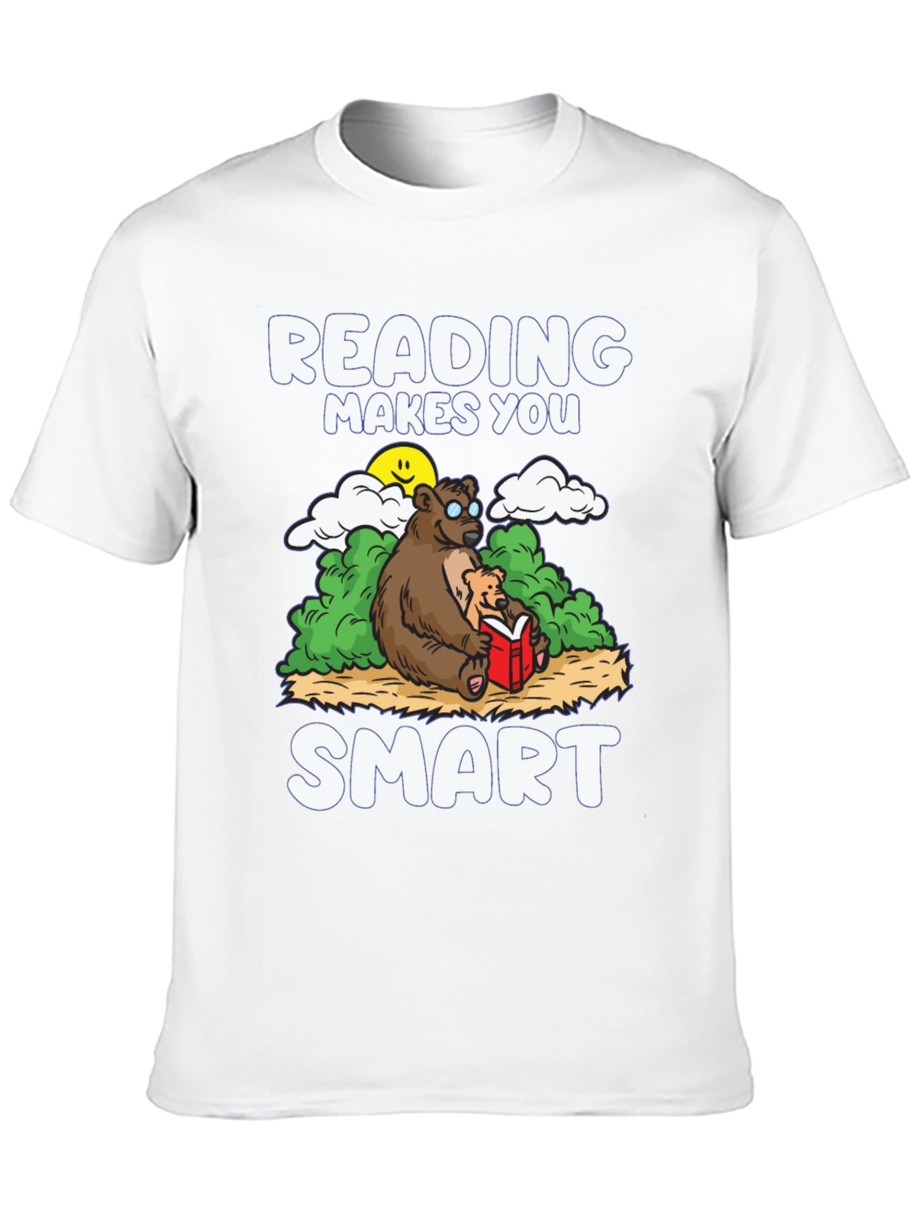 Reading Makes You Smart T-Shirt - Bear Design