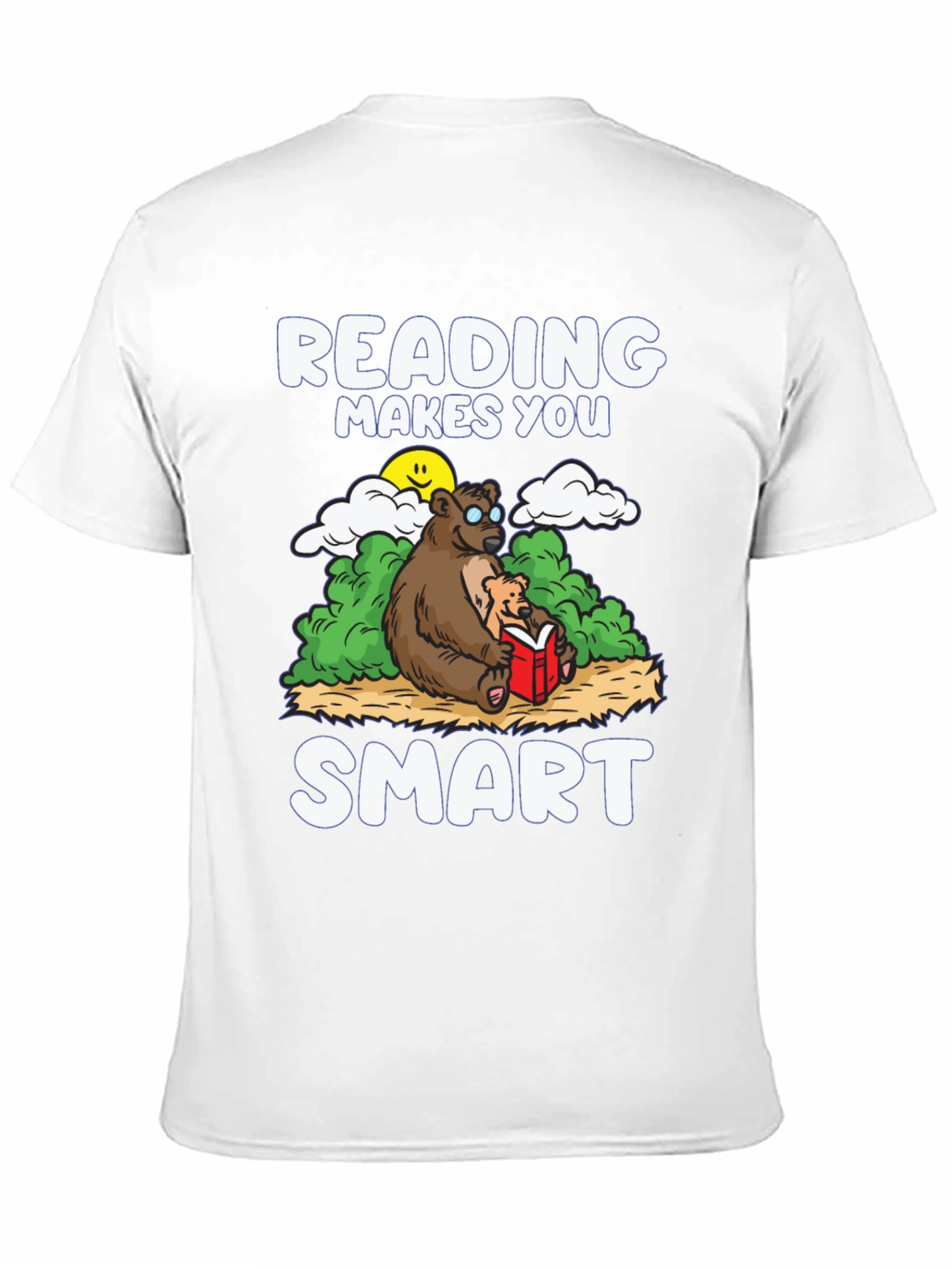 Reading Makes You Smart T-Shirt - Bear Design