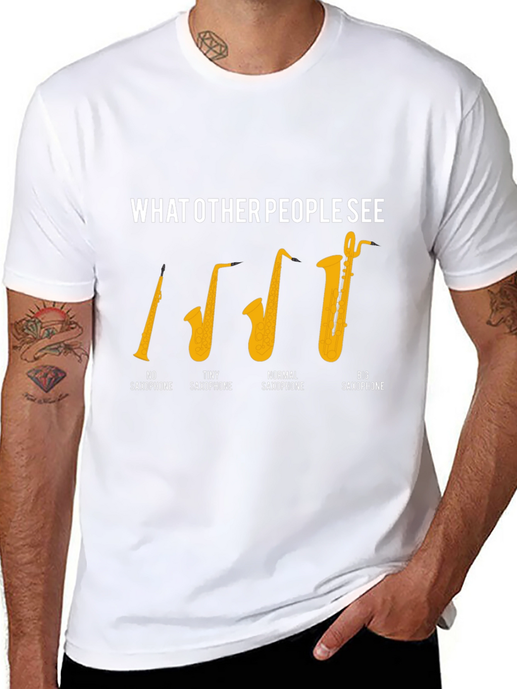 Saxophone Humor Graphic T-Shirt