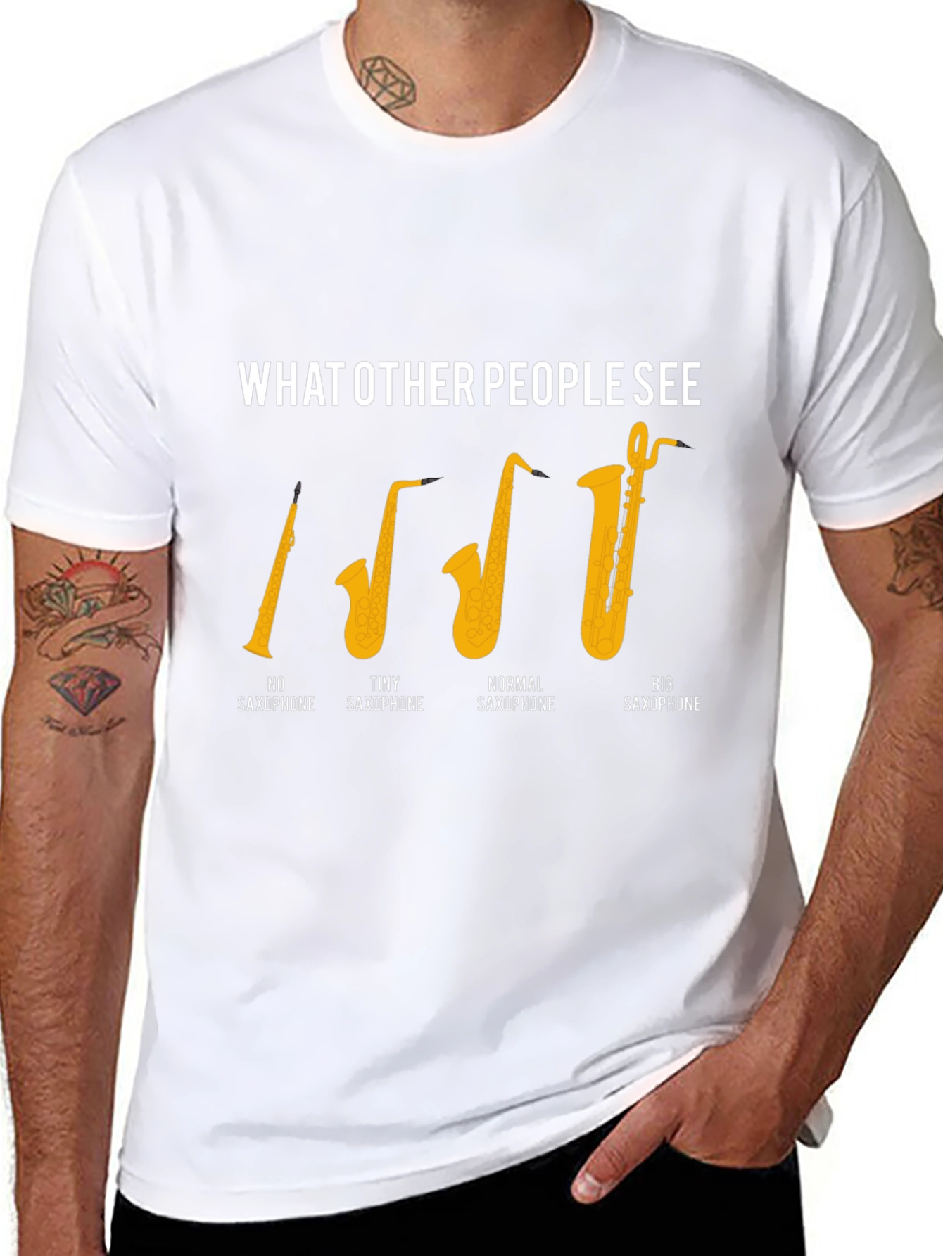 Saxophone Humor Graphic T-Shirt