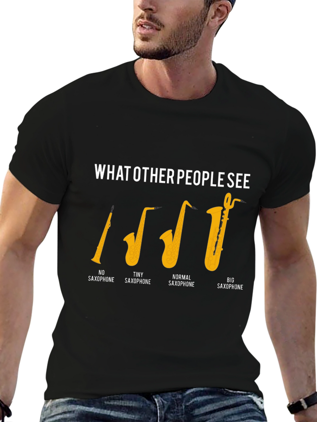 Saxophone Humor Graphic T-Shirt