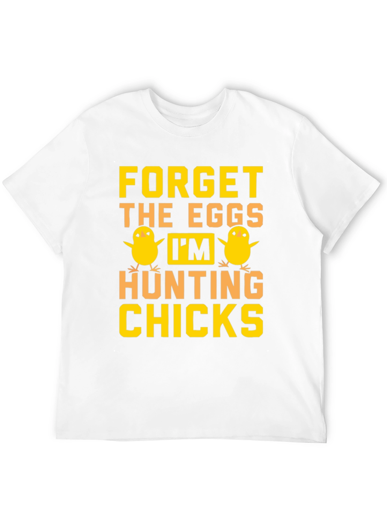 Funny Easter Hunting Chicks Graphic T-Shirt