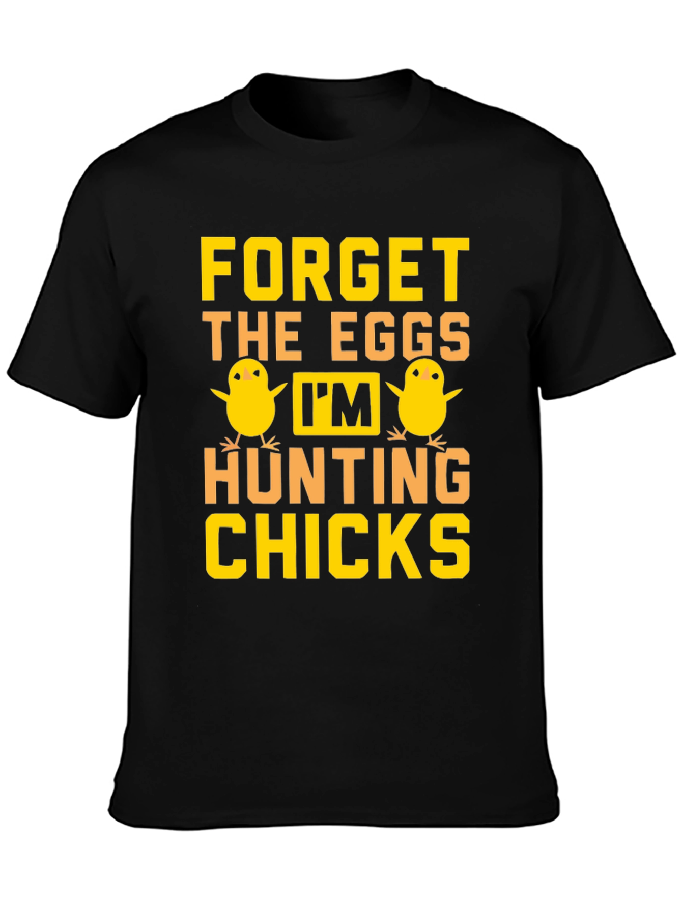 Funny Easter Hunting Chicks Graphic T-Shirt