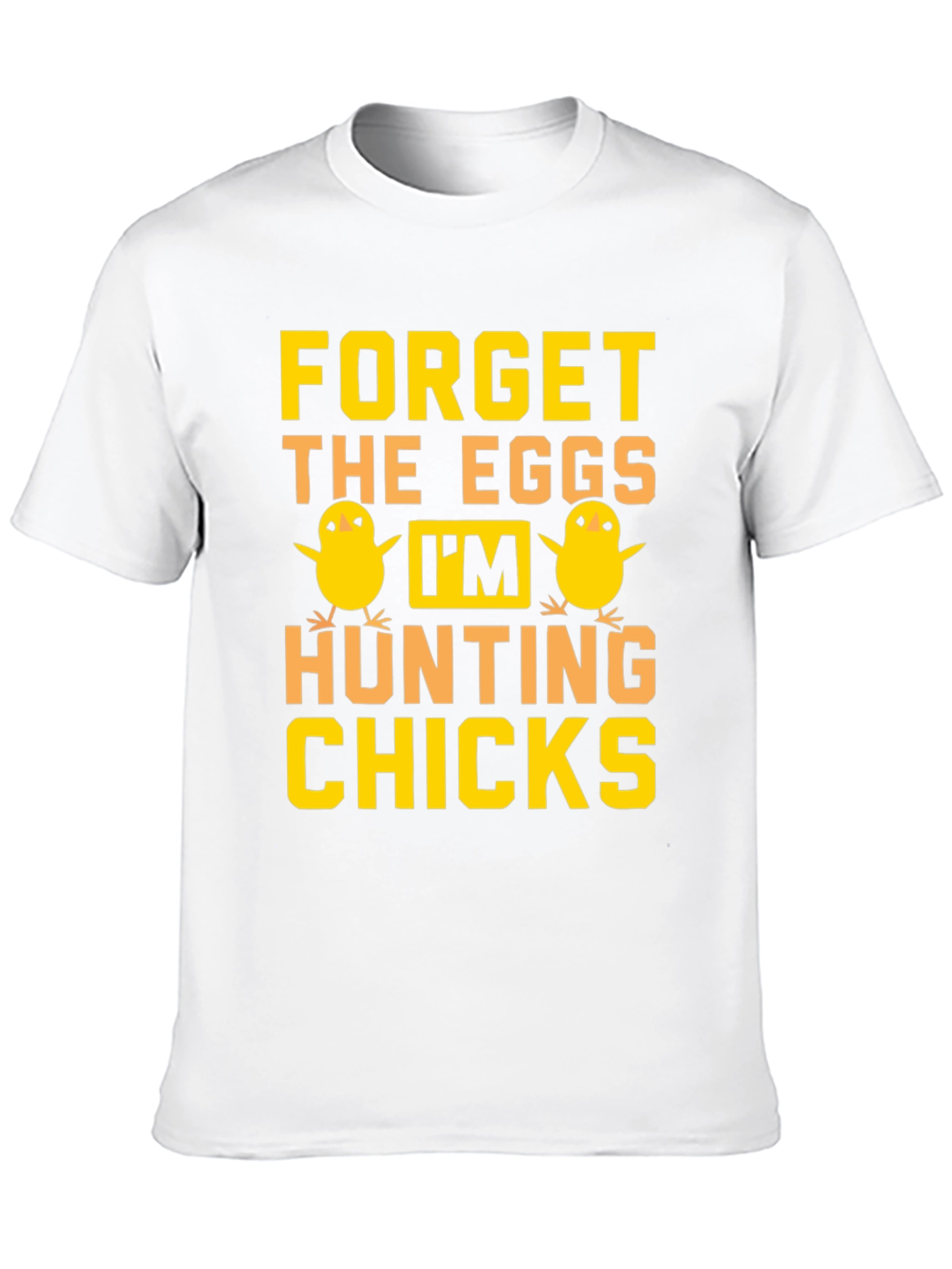 Funny Easter Hunting Chicks Graphic T-Shirt