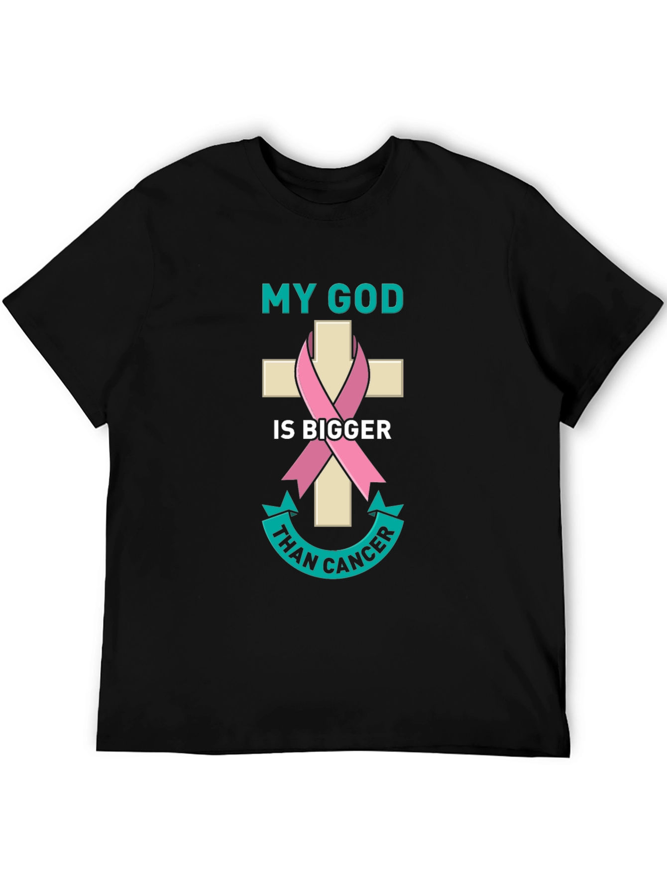My God is Bigger Than Cancer Awareness T-Shirt