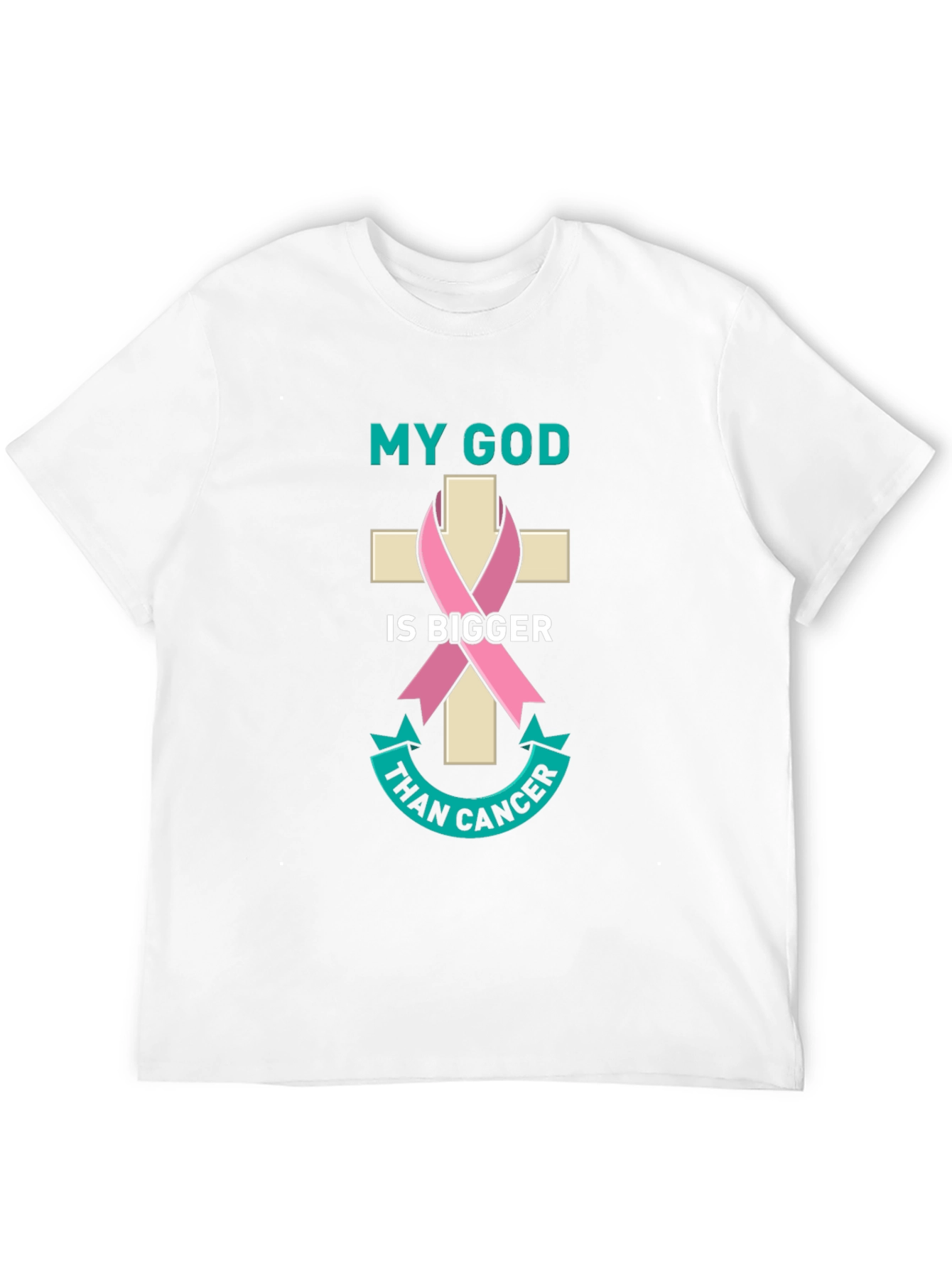 My God is Bigger Than Cancer Awareness T-Shirt