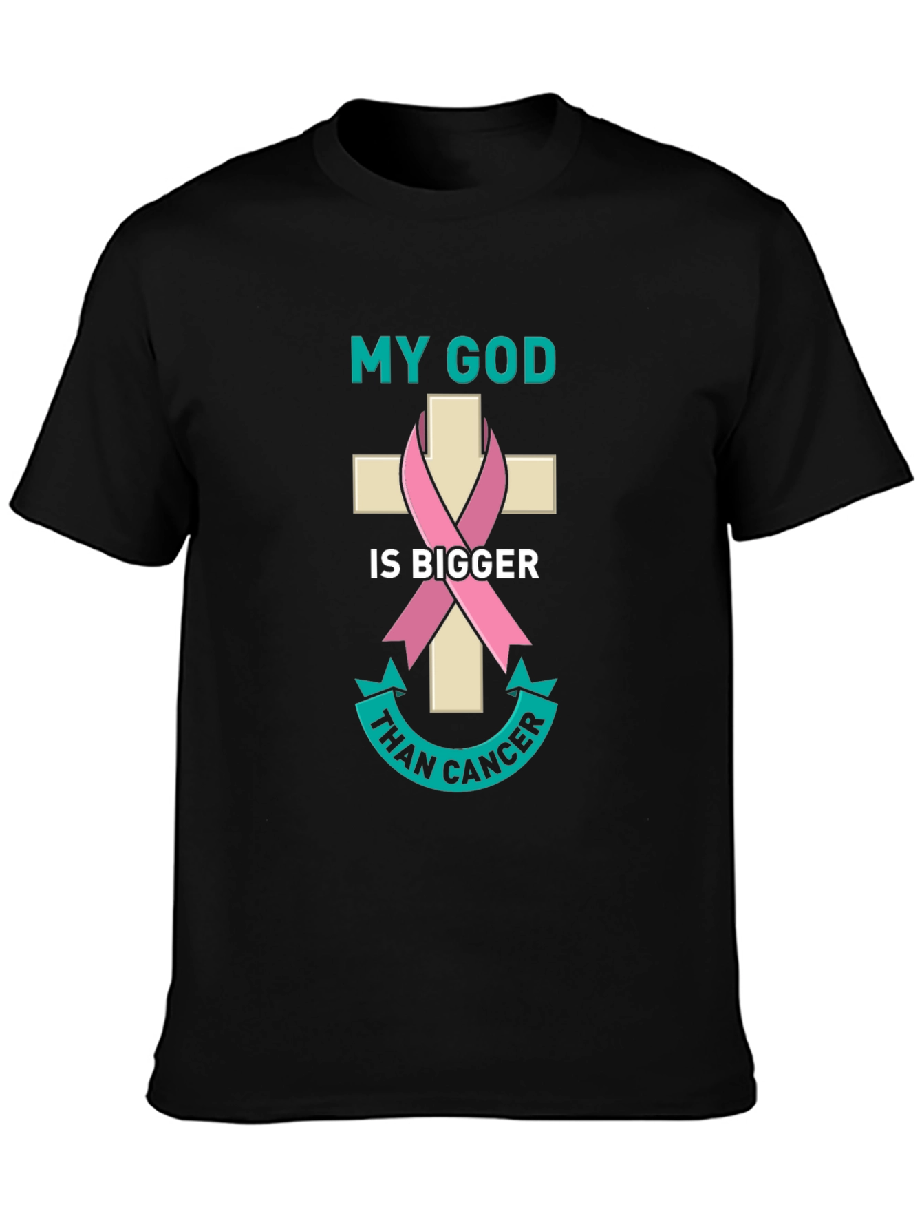 My God is Bigger Than Cancer Awareness T-Shirt