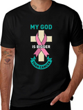 My God is Bigger Than Cancer Awareness T-Shirt