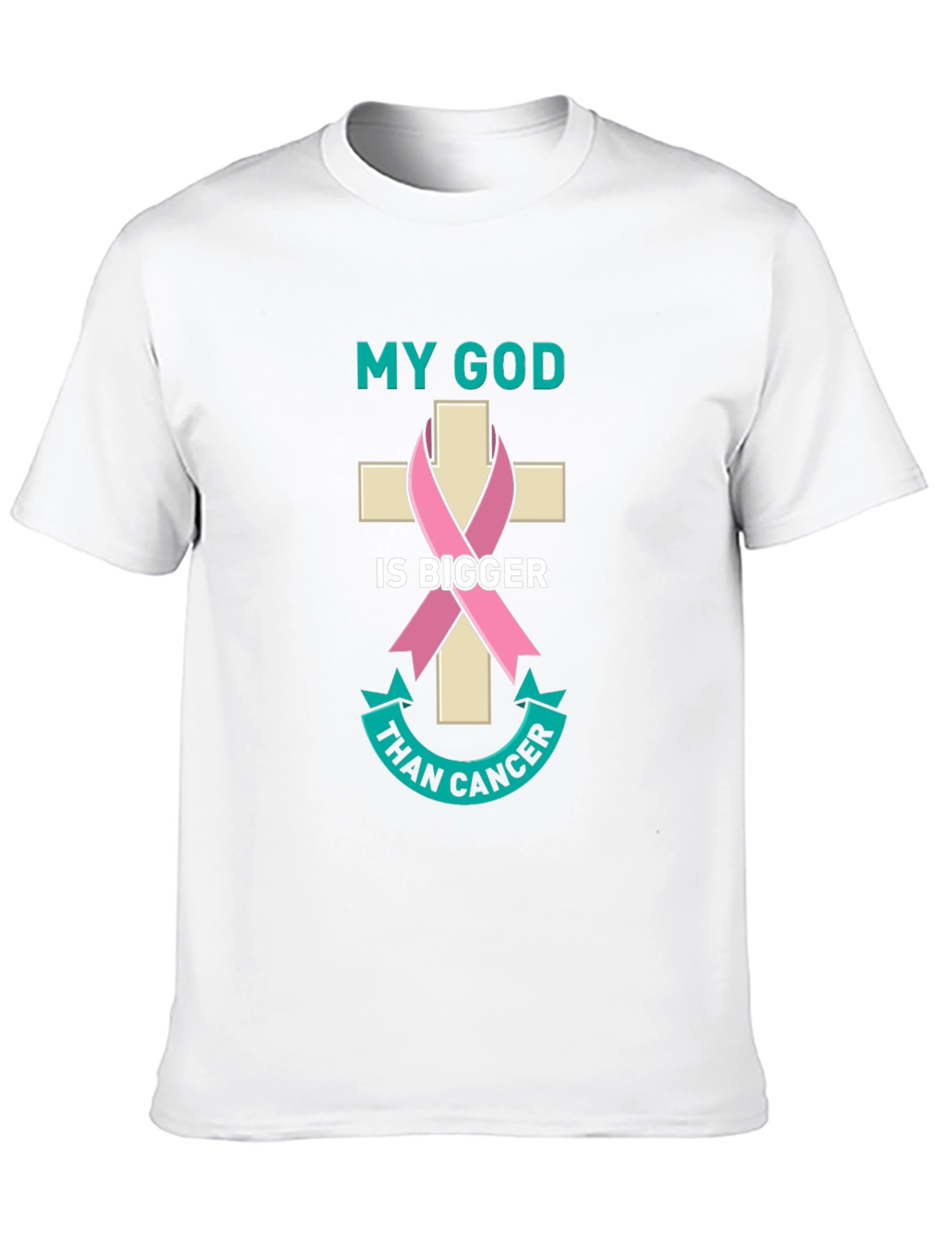 My God is Bigger Than Cancer Awareness T-Shirt