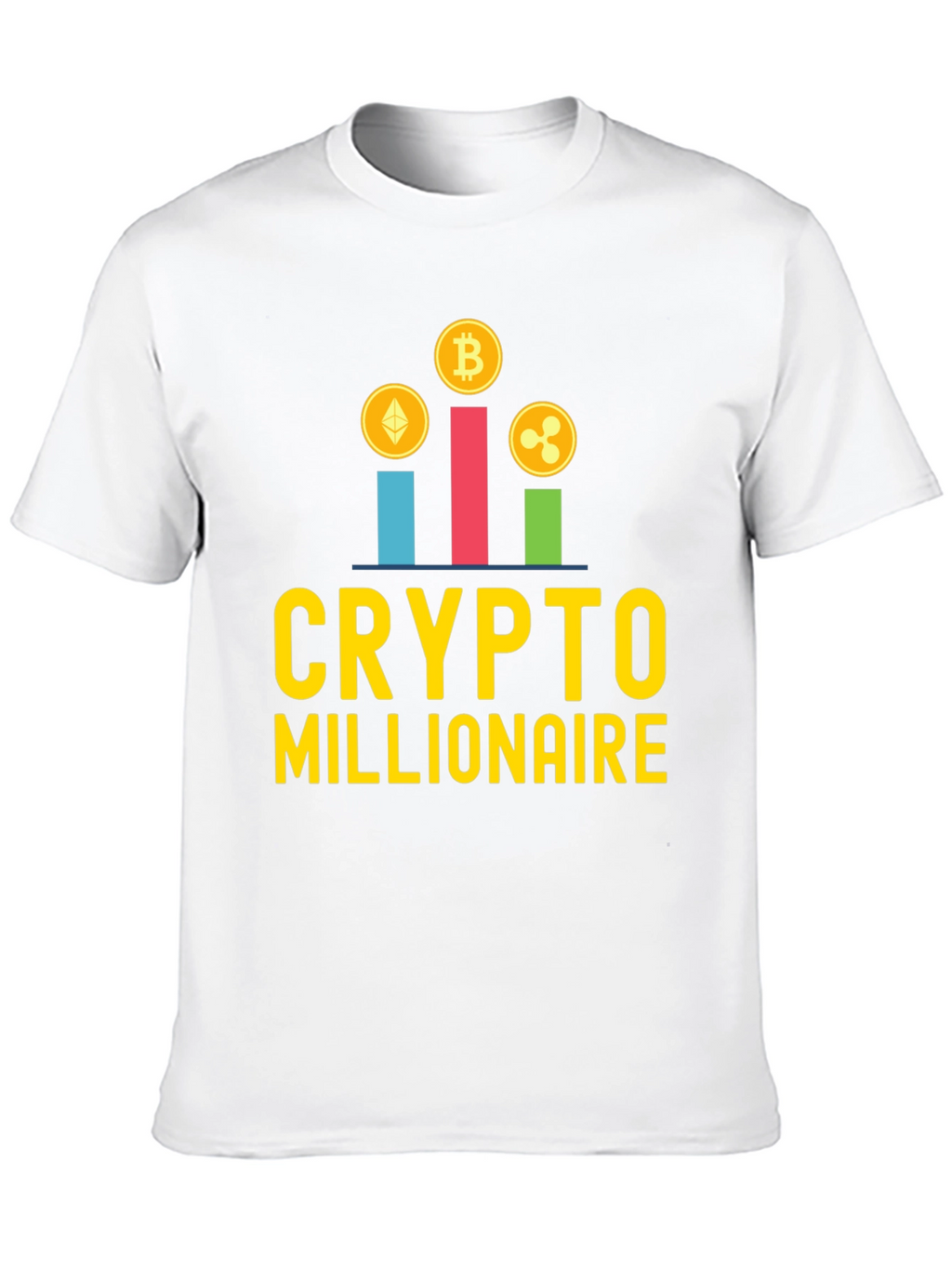 Crypto Millionaire Graphic Tee - Black Casual T-Shirt