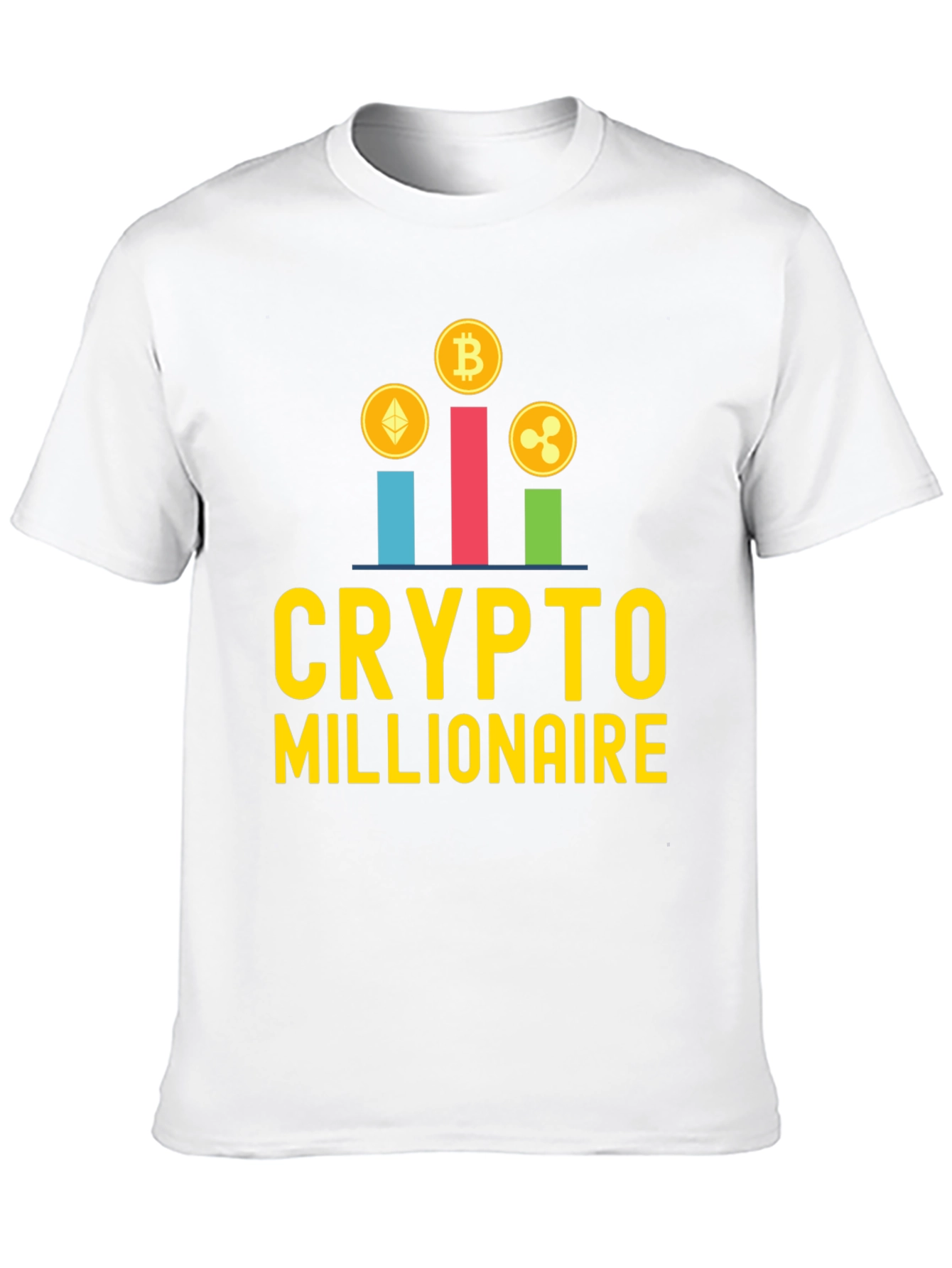 Crypto Millionaire Graphic Tee - Black Casual T-Shirt