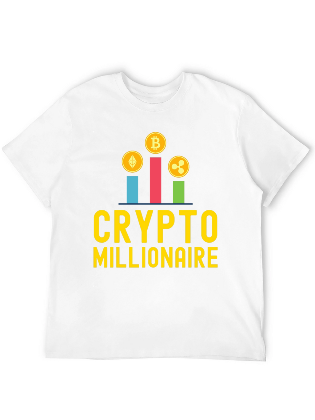 Crypto Millionaire Graphic Tee - Black Casual T-Shirt