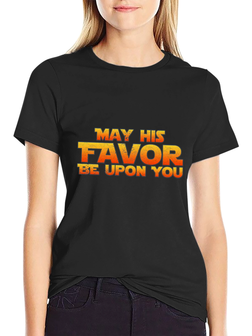 May His Favor Be Upon You Black T-Shirt