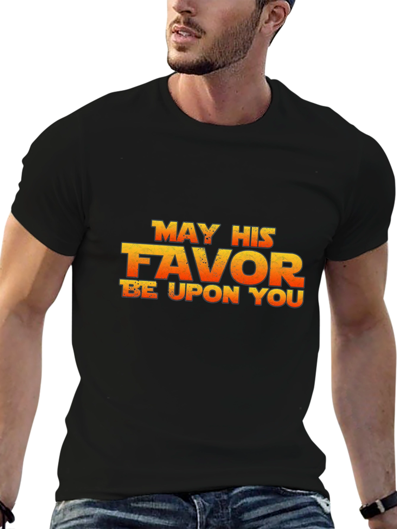 May His Favor Be Upon You Black T-Shirt