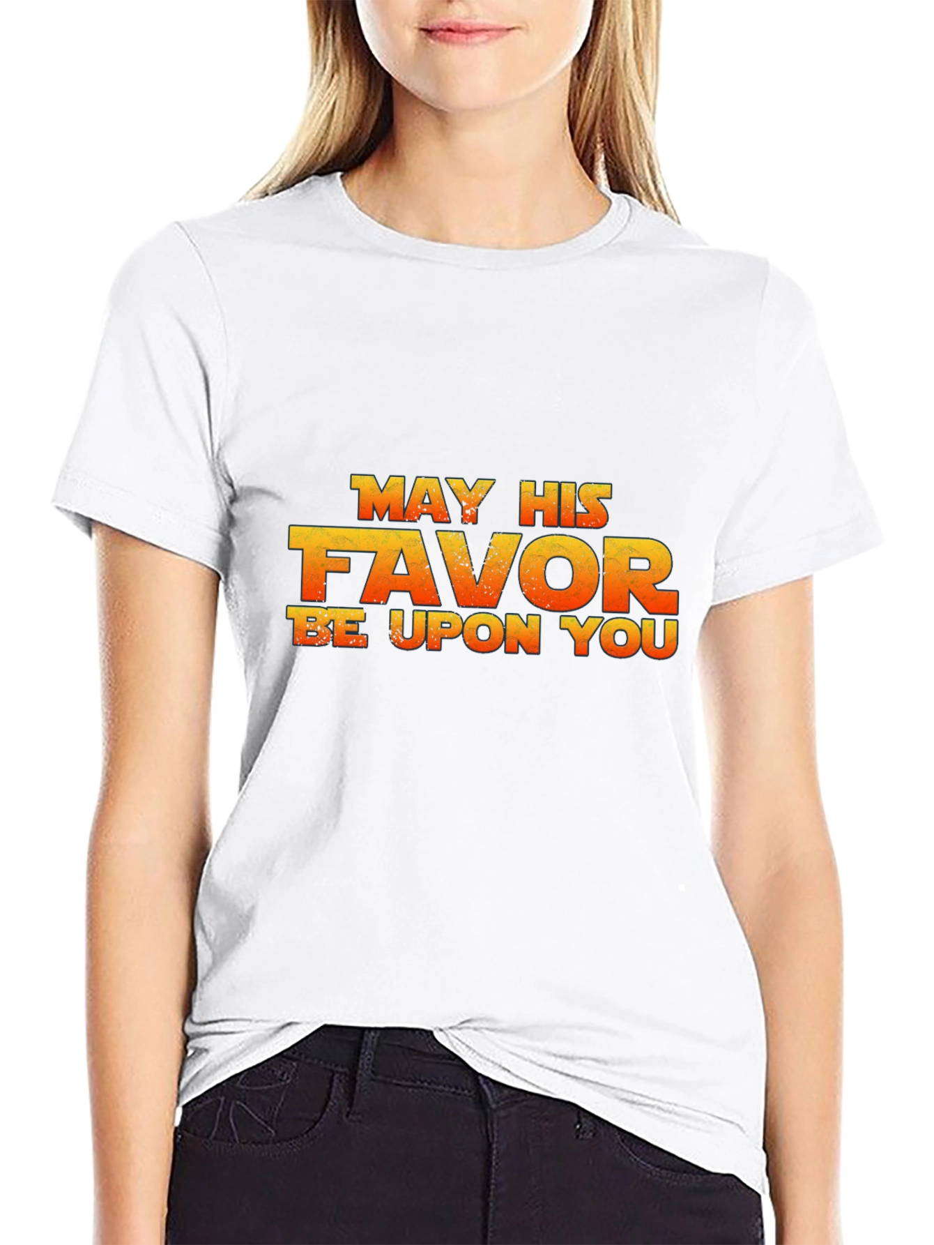 May His Favor Be Upon You Black T-Shirt