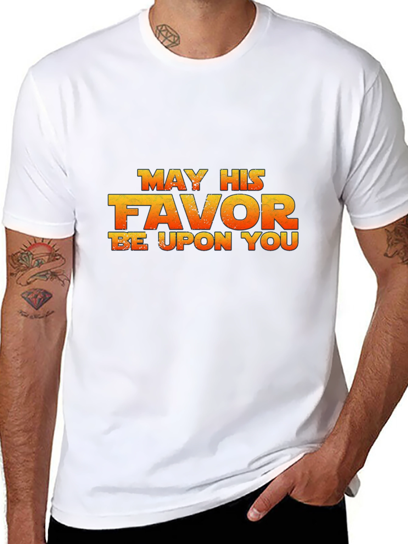 May His Favor Be Upon You Black T-Shirt