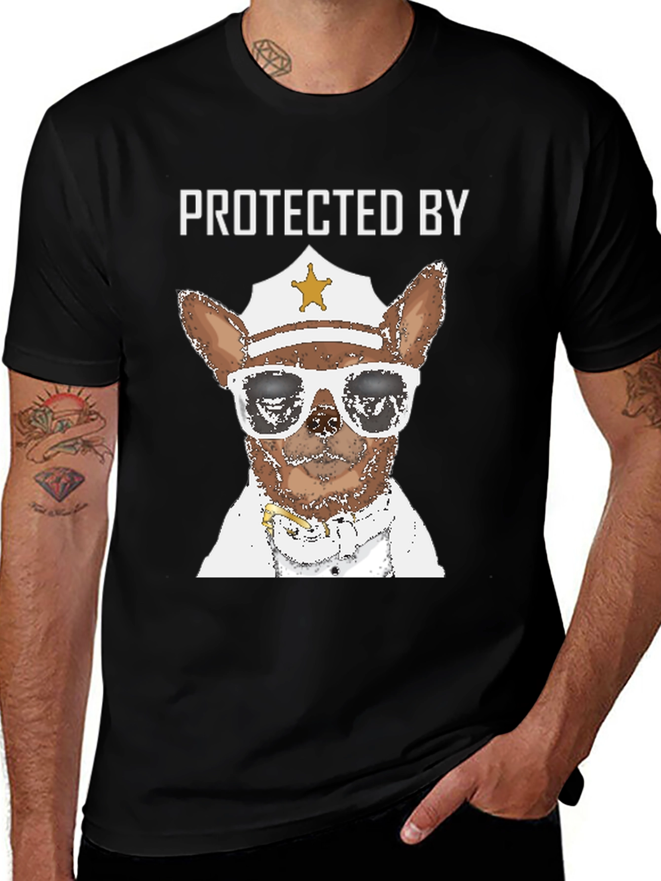 Protected By Dog Cop T-Shirt