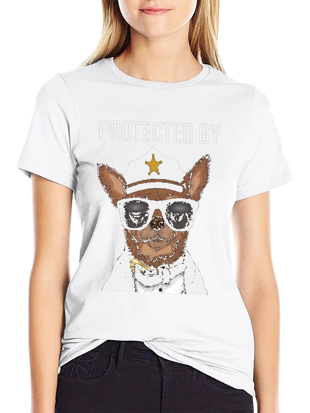 Protected By Dog Cop T-Shirt