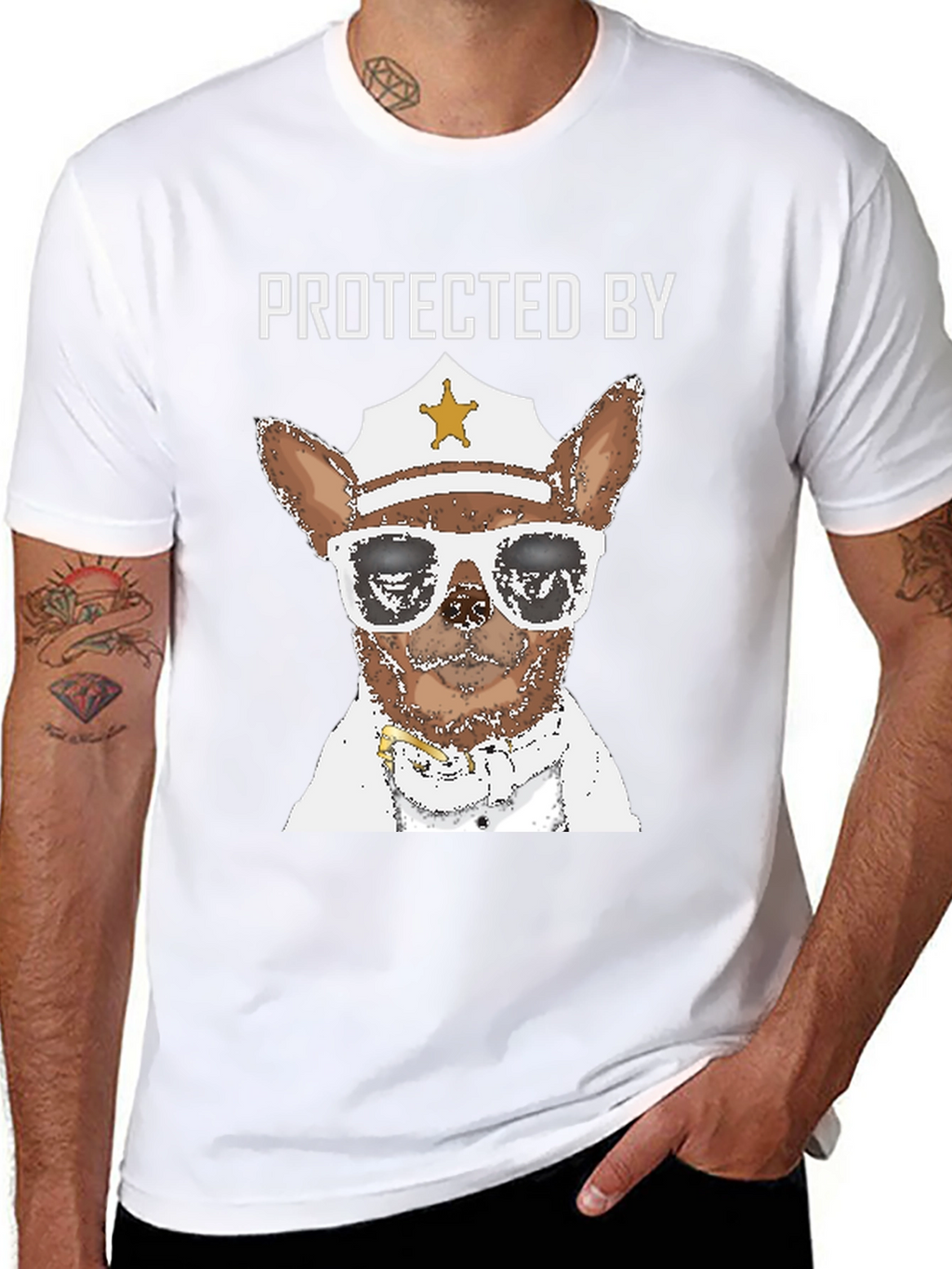 Protected By Dog Cop T-Shirt