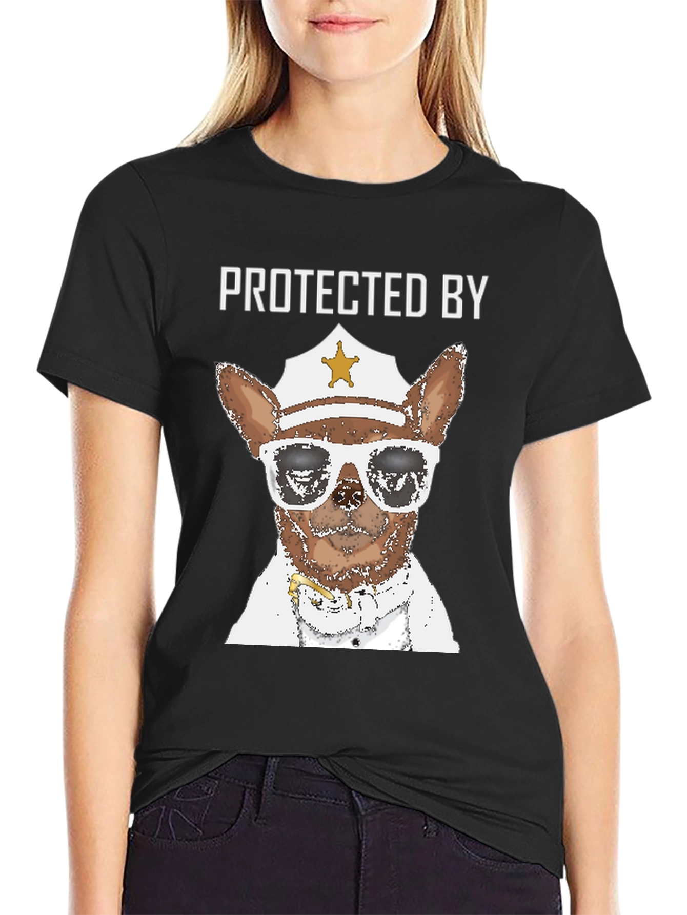 Protected By Dog Cop T-Shirt