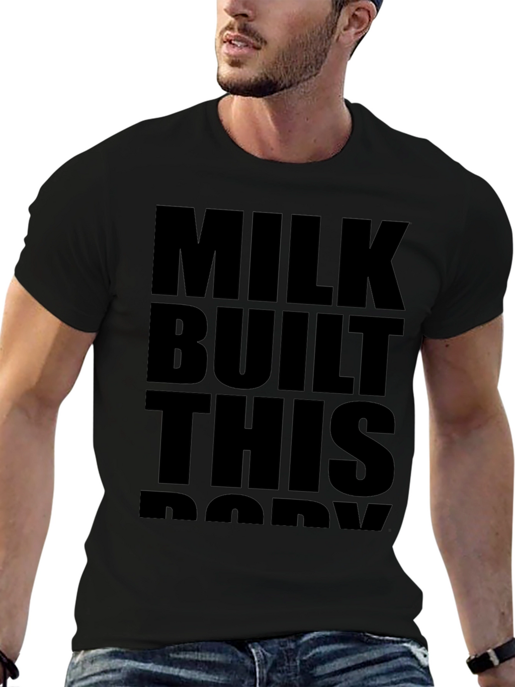 Milk Built This Body Black Graphic Tee Shirt