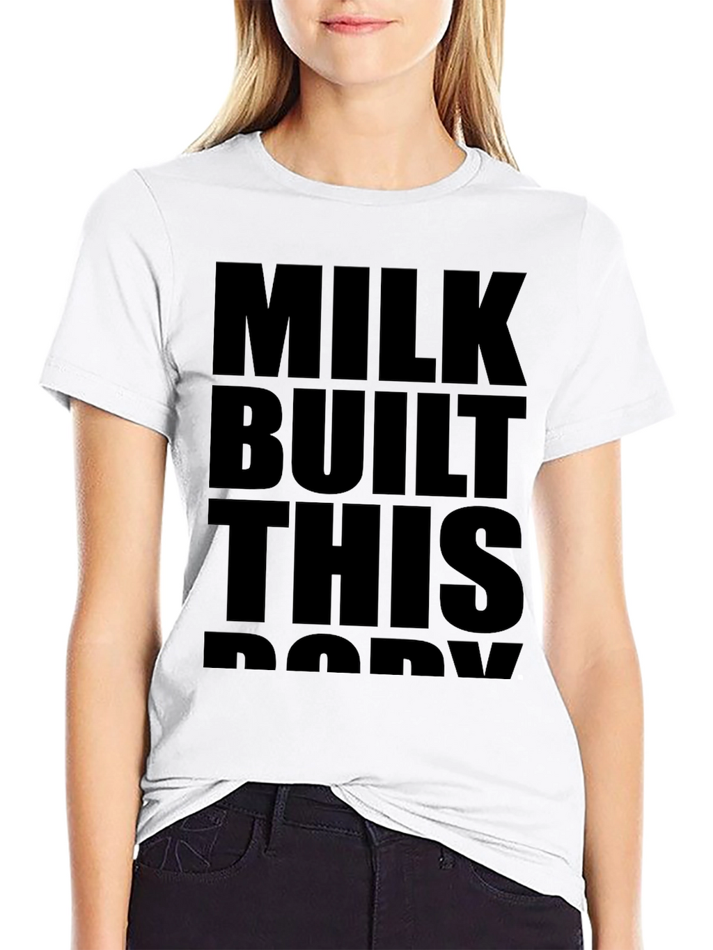 Milk Built This Body Black Graphic Tee Shirt