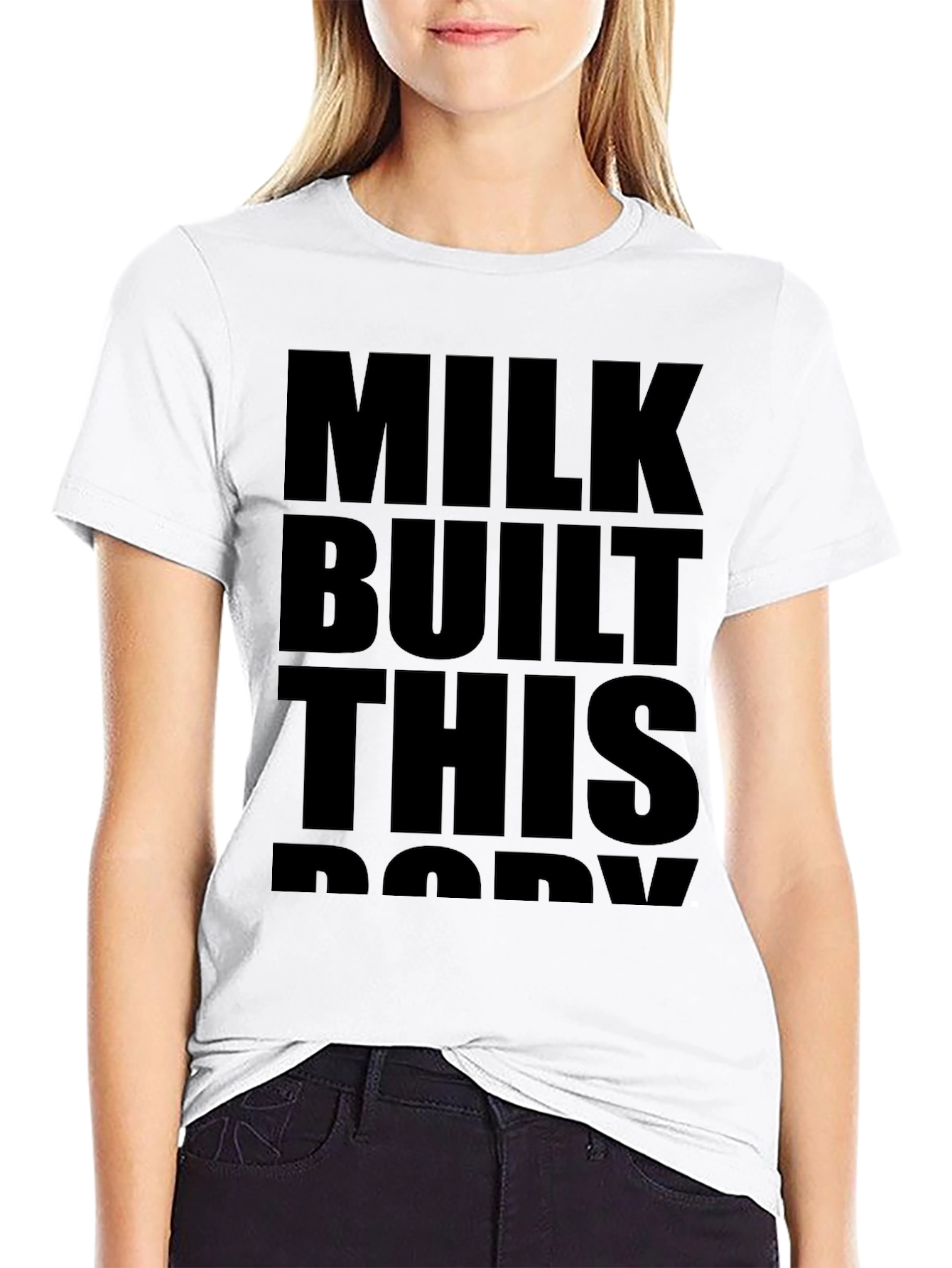 Milk Built This Body Black Graphic Tee Shirt
