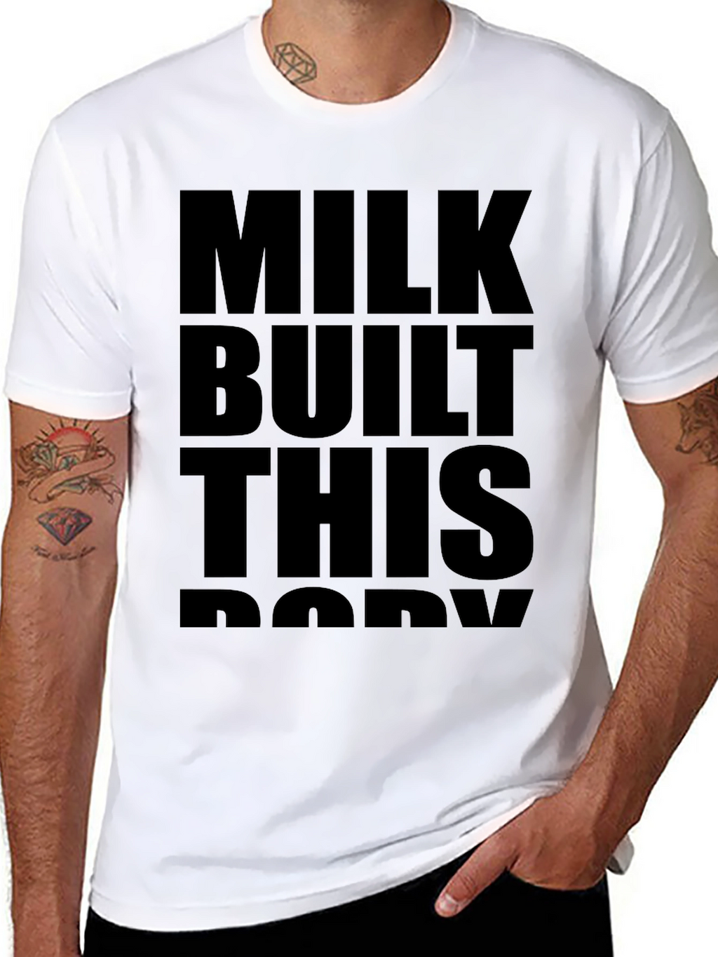 Milk Built This Body Black Graphic Tee Shirt
