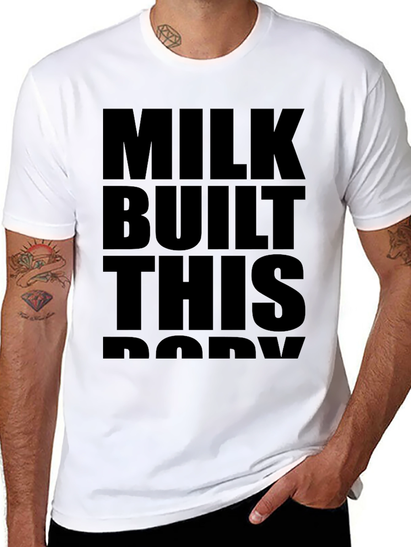 Milk Built This Body Black Graphic Tee Shirt