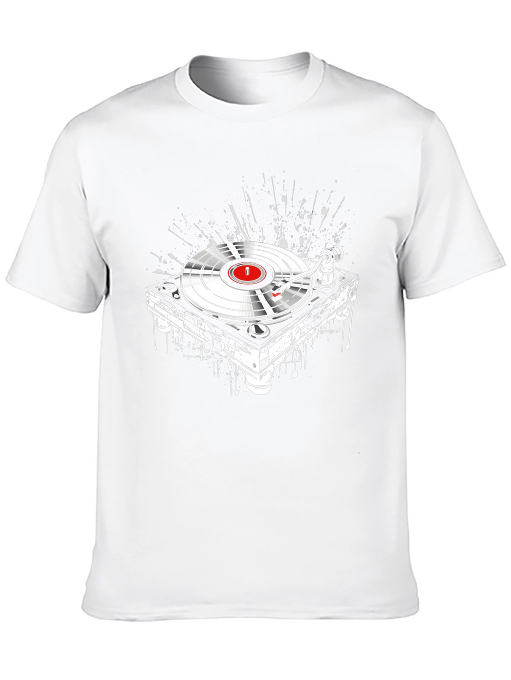 DJ Turntable Graphic Tee - Black