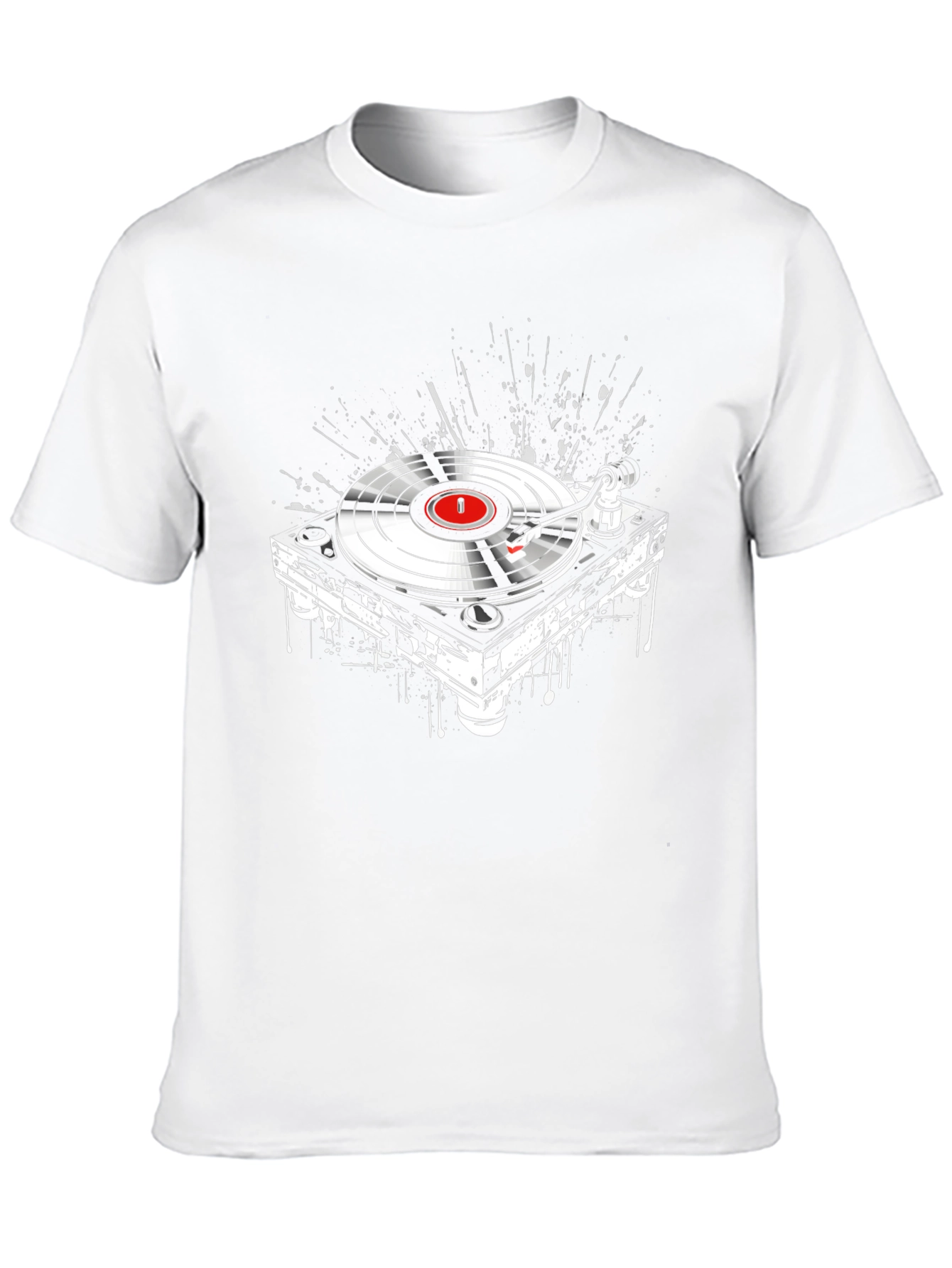 DJ Turntable Graphic Tee - Black