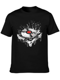 DJ Turntable Graphic Tee - Black
