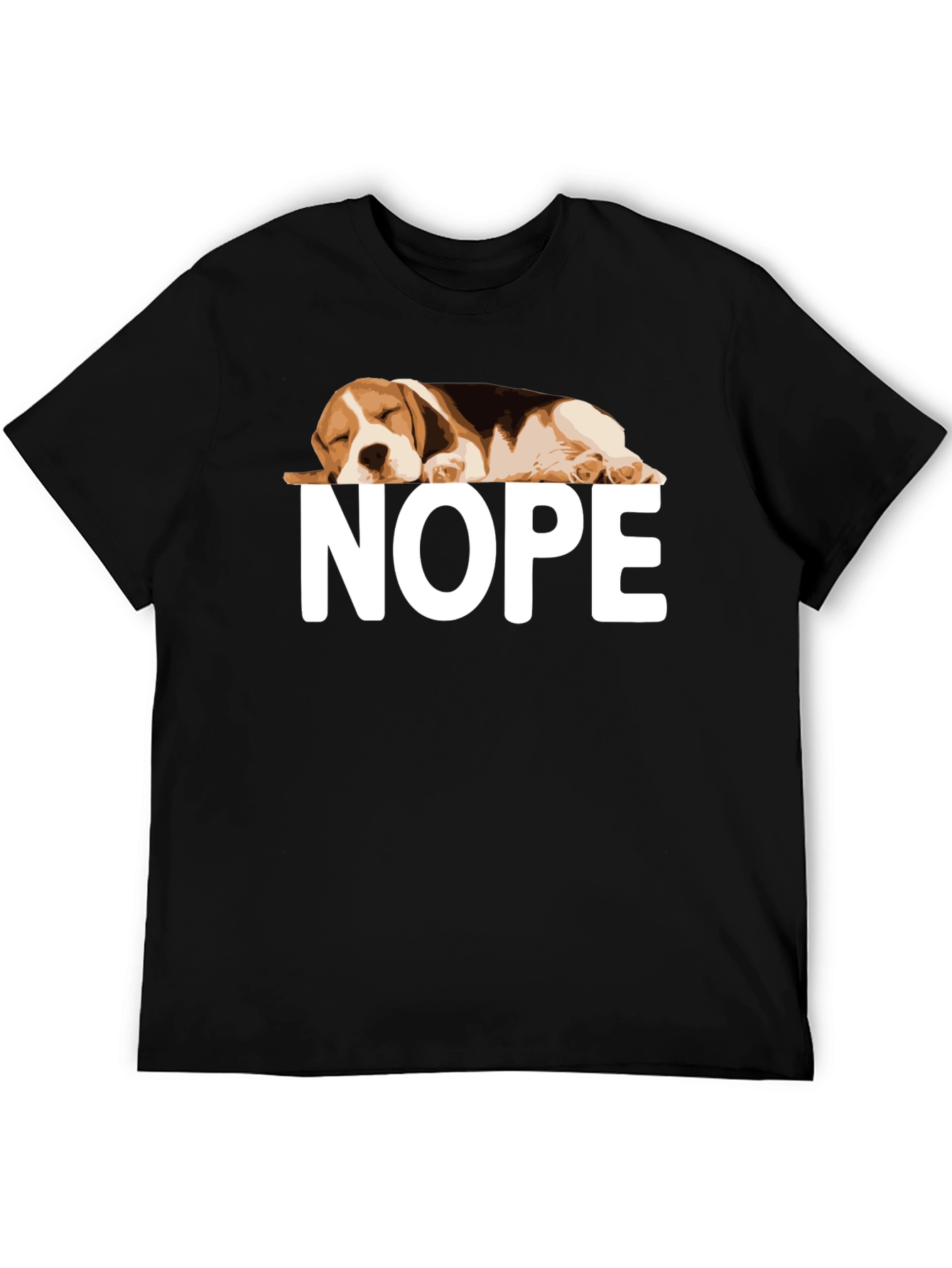 Nope Beagle Graphic T-Shirt Relaxed Fit