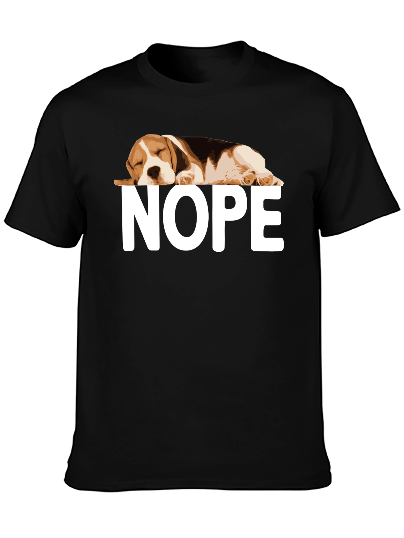 Nope Beagle Graphic T-Shirt Relaxed Fit