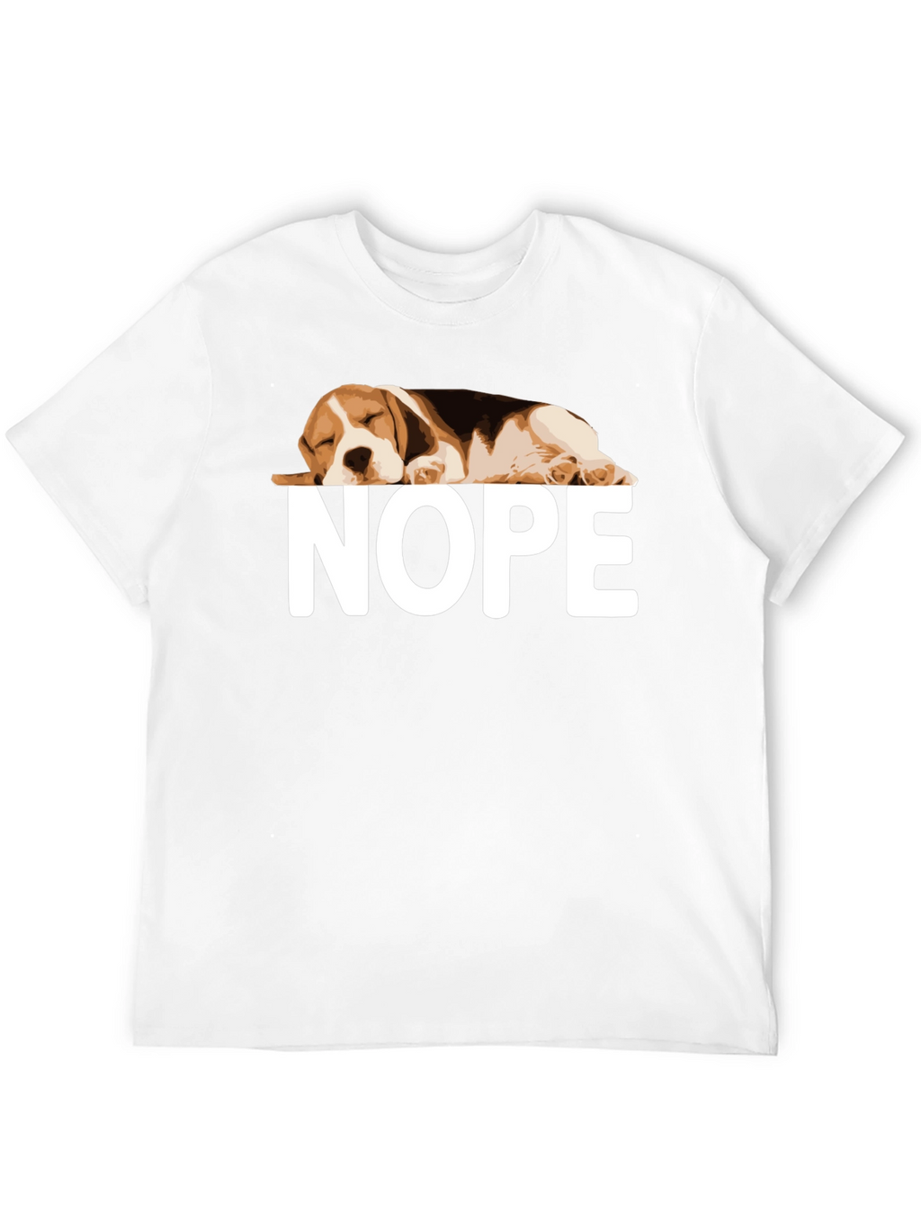 Nope Beagle Graphic T-Shirt Relaxed Fit