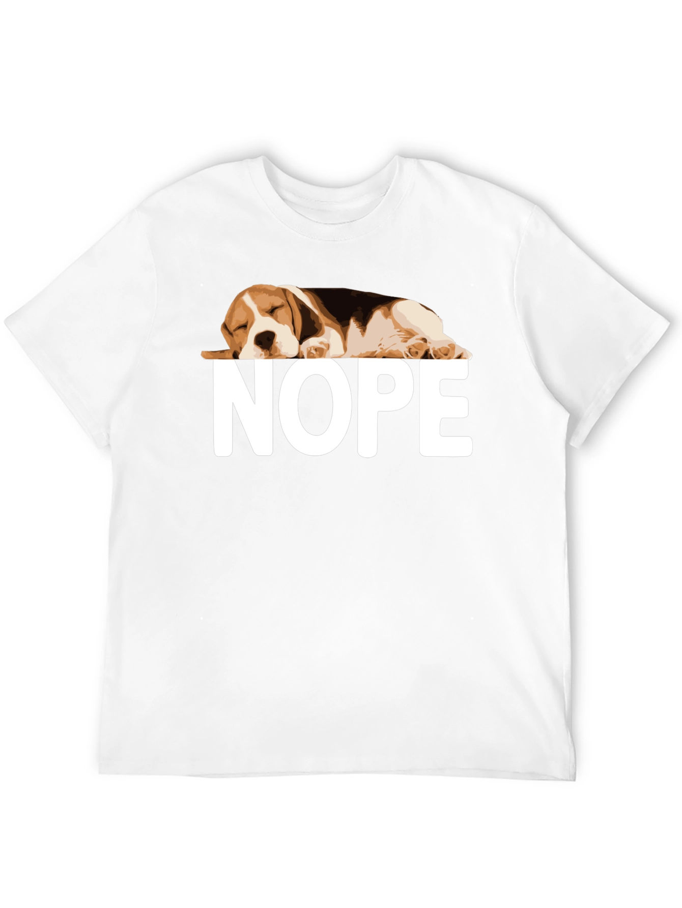 Nope Beagle Graphic T-Shirt Relaxed Fit