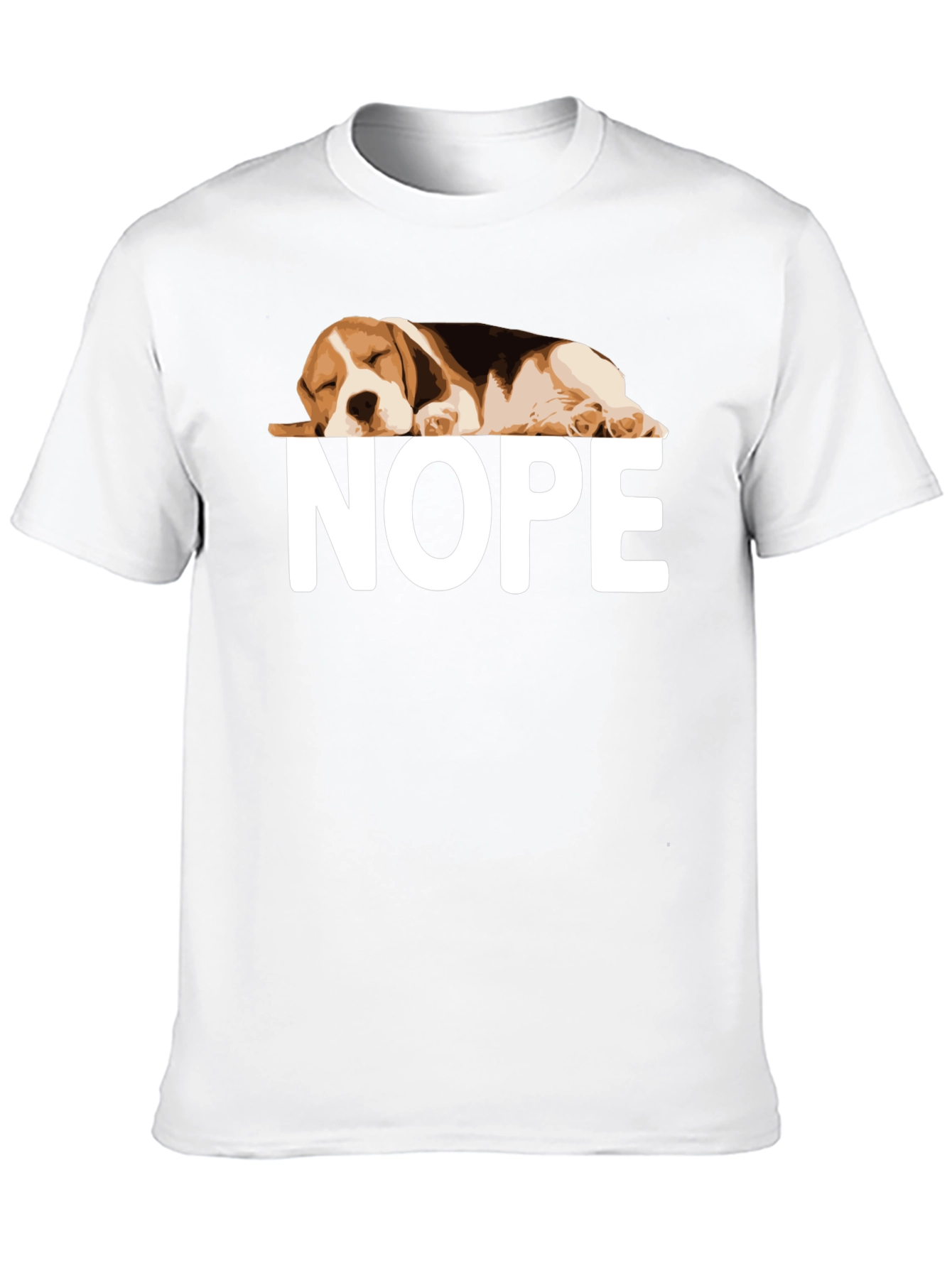 Nope Beagle Graphic T-Shirt Relaxed Fit