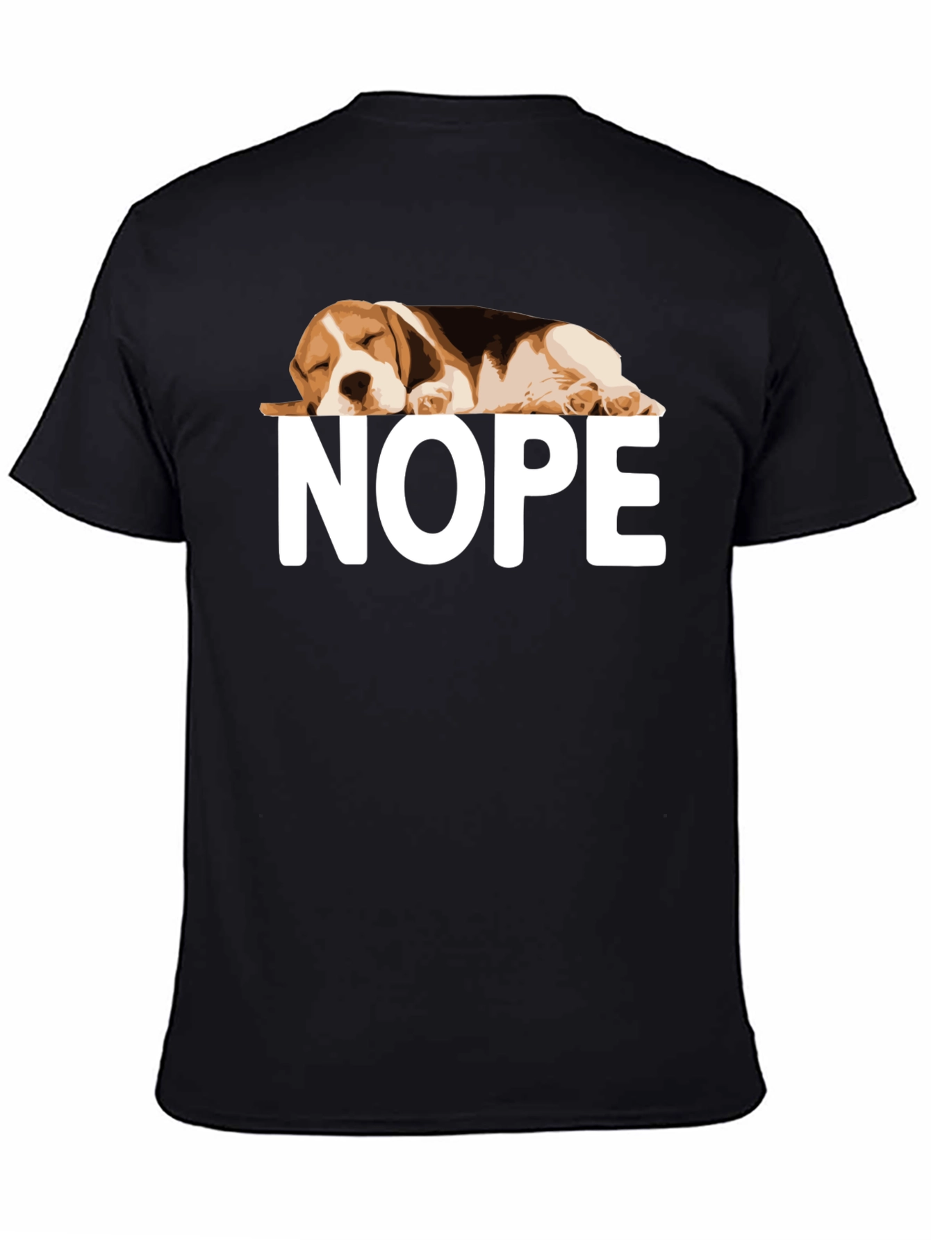 Nope Beagle Graphic T-Shirt Relaxed Fit
